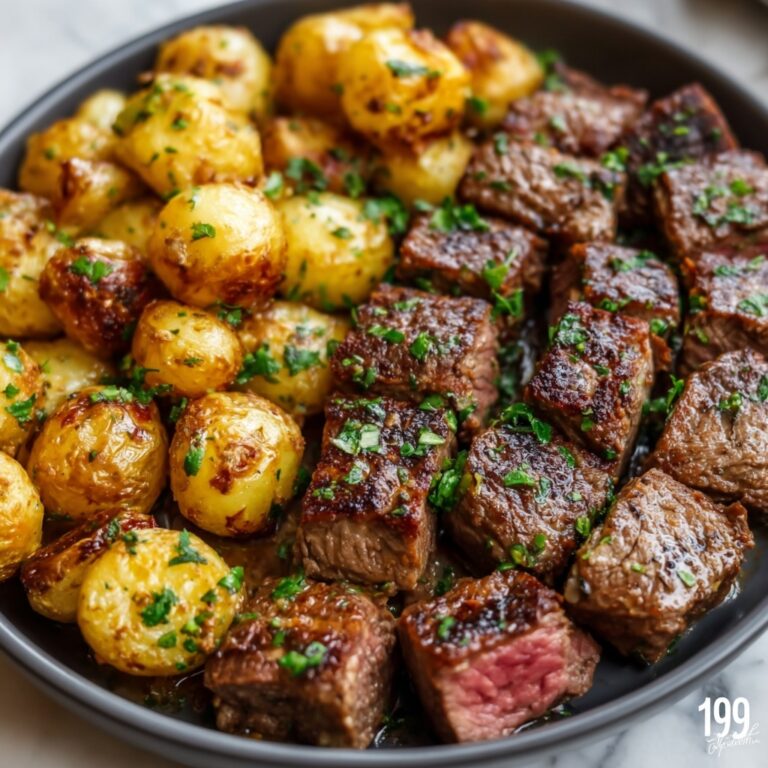 Garlic Butter Steak Bites and Potatoes Recipe