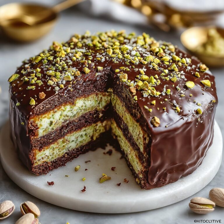 Dubai Chocolate Pistachio Bar Cake Recipe