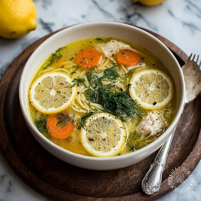 Greek Lemon Chicken Soup – Comforting & Zesty Recipe