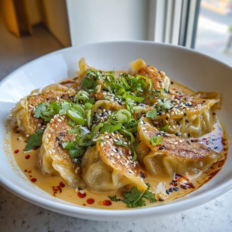 Oven-Baked Dumplings with Peanut Sauce Recipe