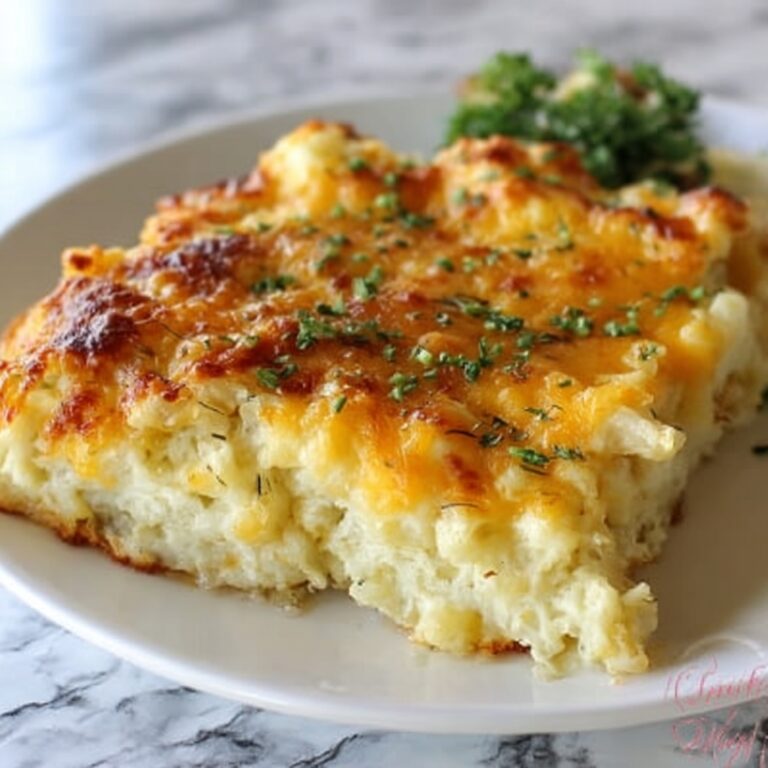 Cheesy Hashbrown Casserole with Crispy Cornflake Topping Recipe
