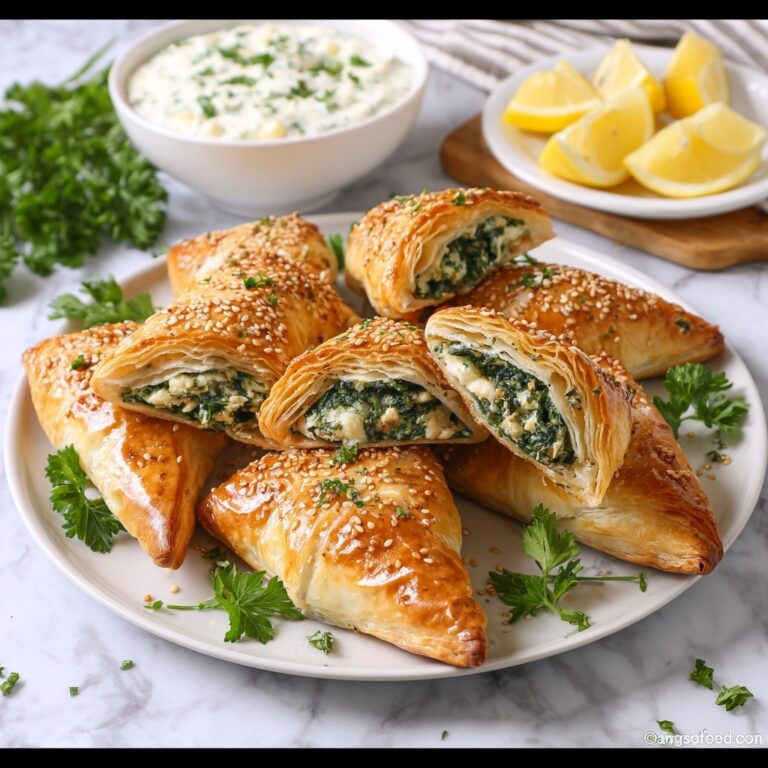 Feta and Spinach Stuffed Puff Pastry Recipe