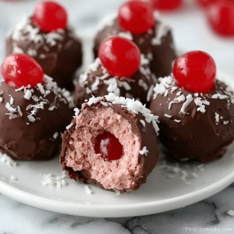 Chocolate Maraschino Cherry Coconut Truffles Recipe