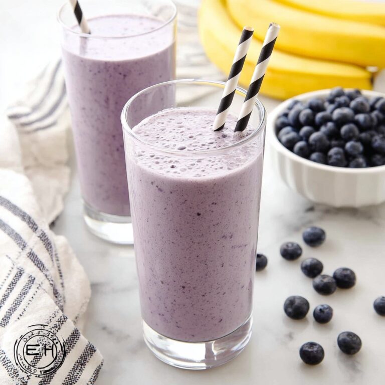 Creamy Banana Blueberry Protein Smoothie Recipe