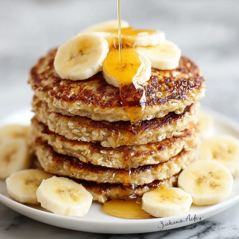 Healthy Quick Easy Banana Oatmeal Pancakes Recipe