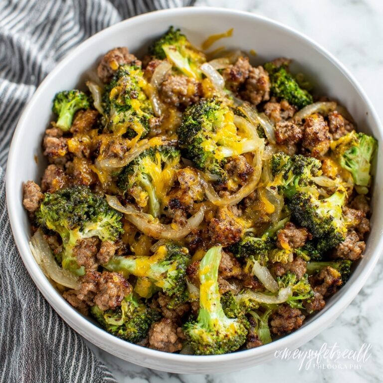 Keto Beef Hamburger Broccoli Skillet Recipe