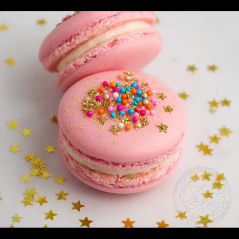 Pink Macarons with Vanilla Buttercream Filling Recipe