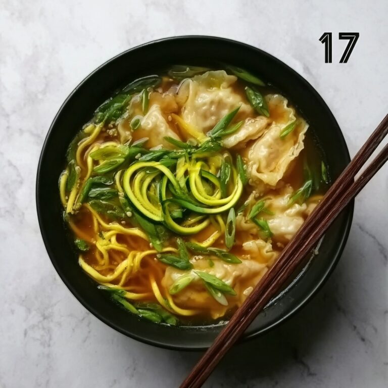 Gyoza Soup with Vegetable and Ginger Broth Recipe