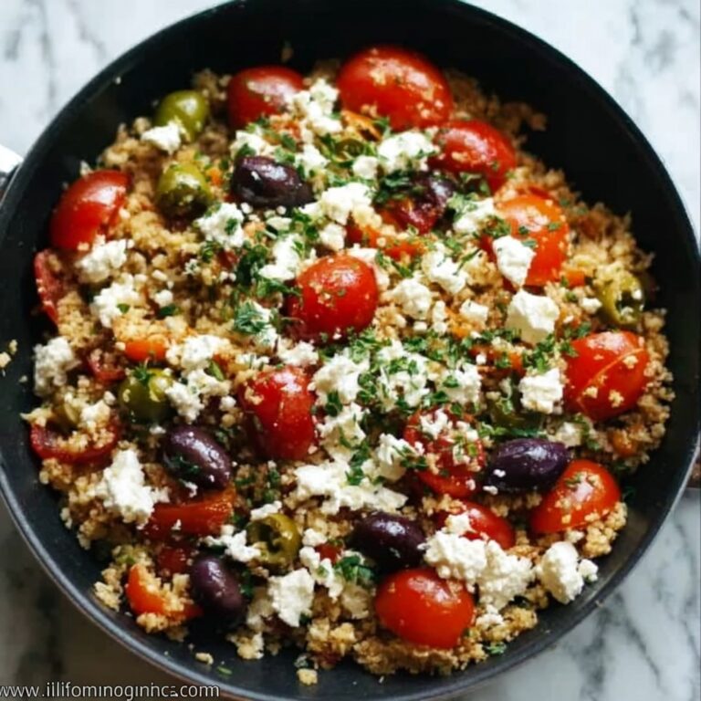 Mediterranean Keto Ground Chicken Skillet with Olives and Feta Recipe