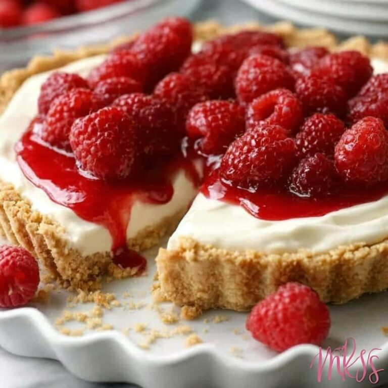 No Bake Raspberry Cream Pie Recipe