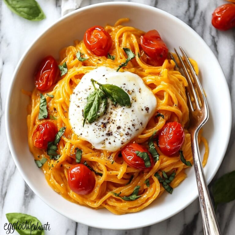 Irresistible Cherry Tomato Pasta with Creamy Burrata Bliss Recipe