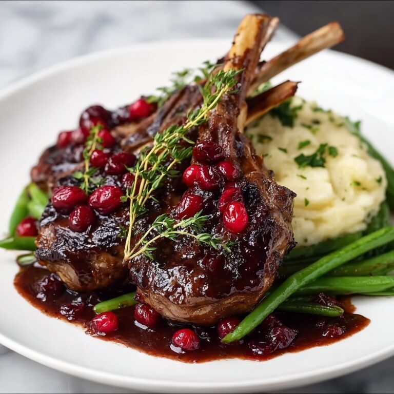 Cranberry-Glazed Lamb Chops Recipe