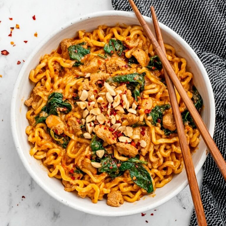 Sweet & Spicy Hot Chili Chicken Noodles with Basil Recipe