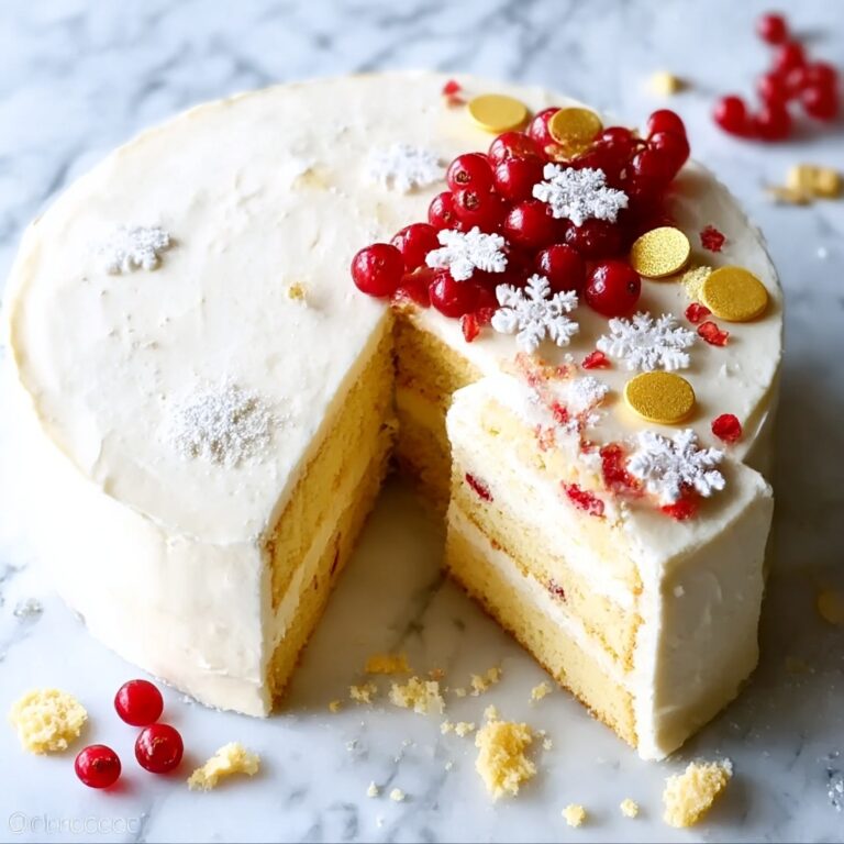 White Christmas Mousse Cake Recipe