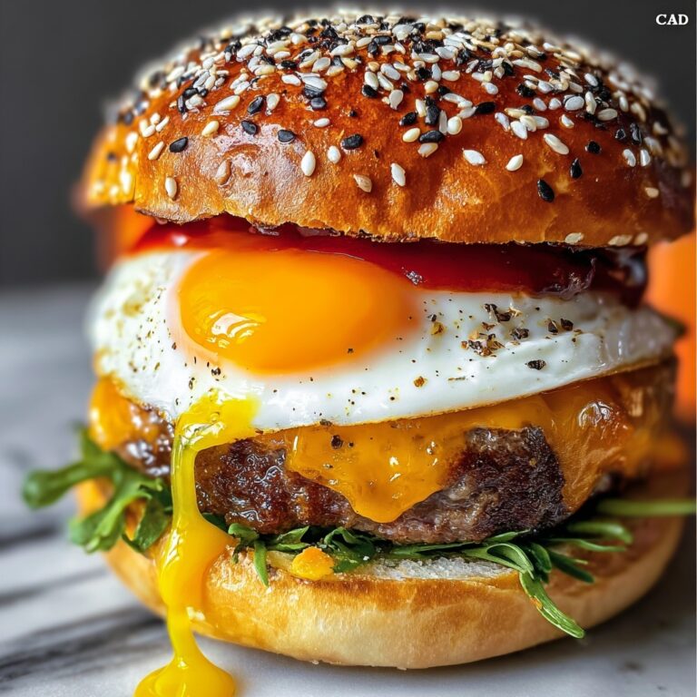 Burger with Fried Egg and Special Sauce Recipe