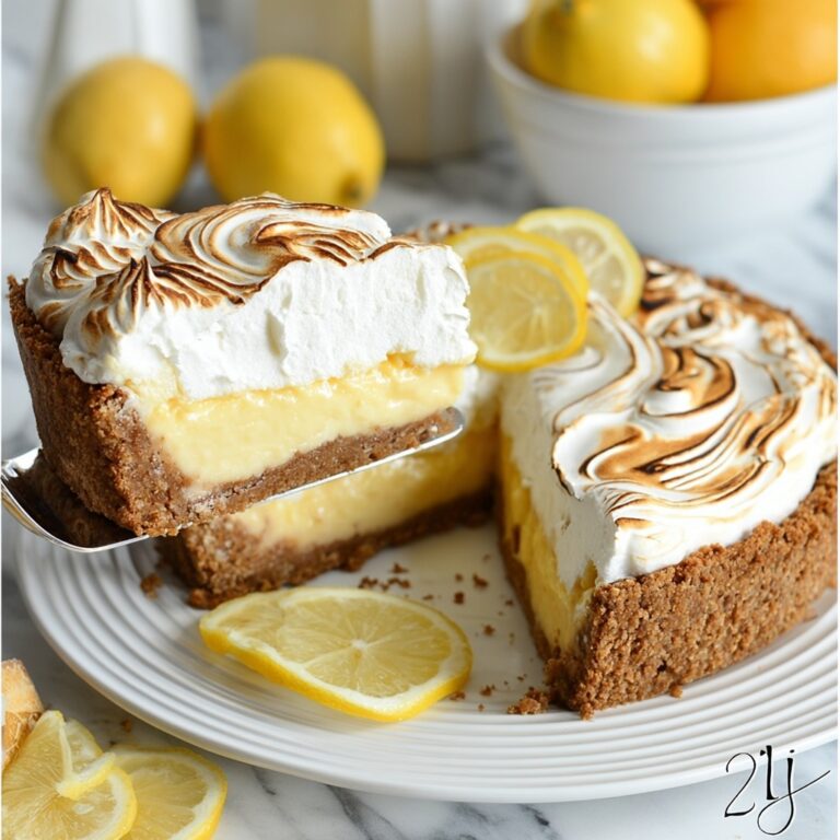 Baked Vegan Lemon Cheesecake with Meringue Topping Recipe