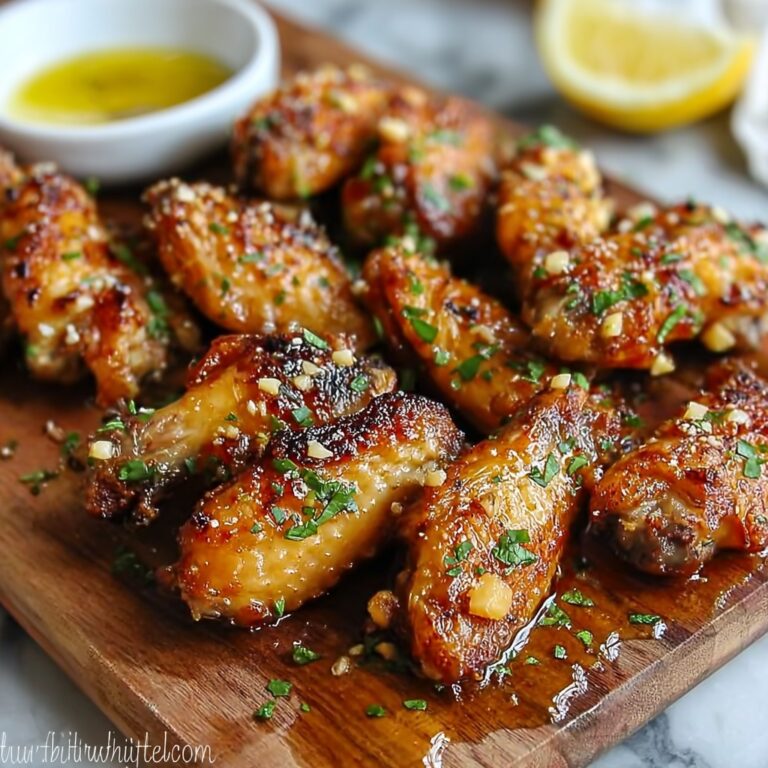 Baked Lemon Garlic Chicken Wings Recipe