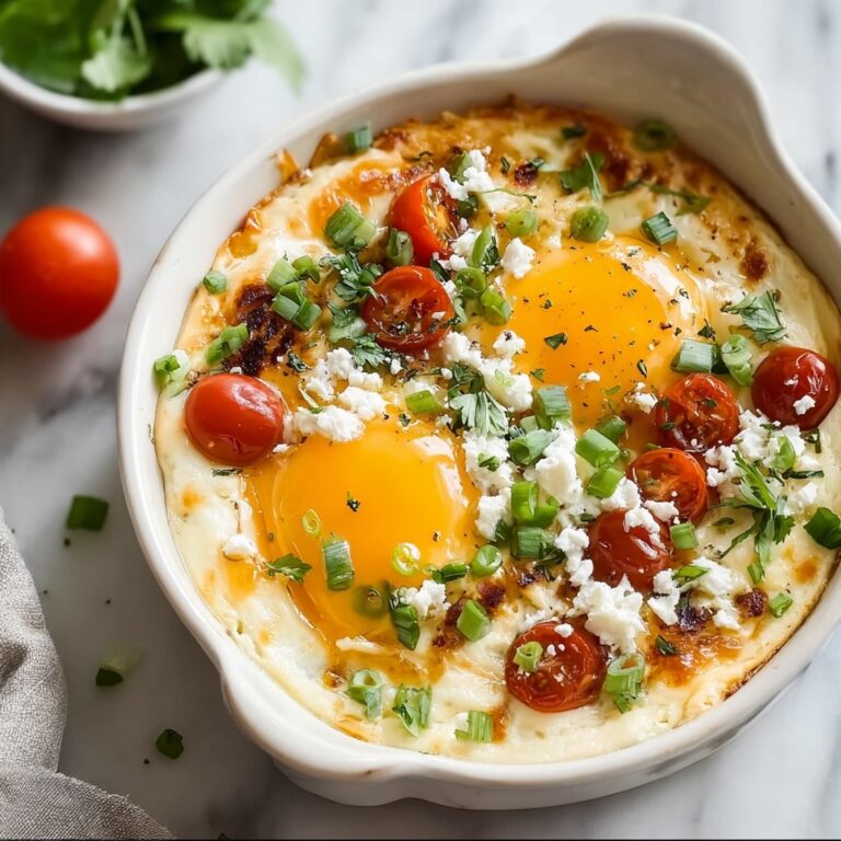Baked Feta Eggs with Roasted Vegetables and Spinach Recipe