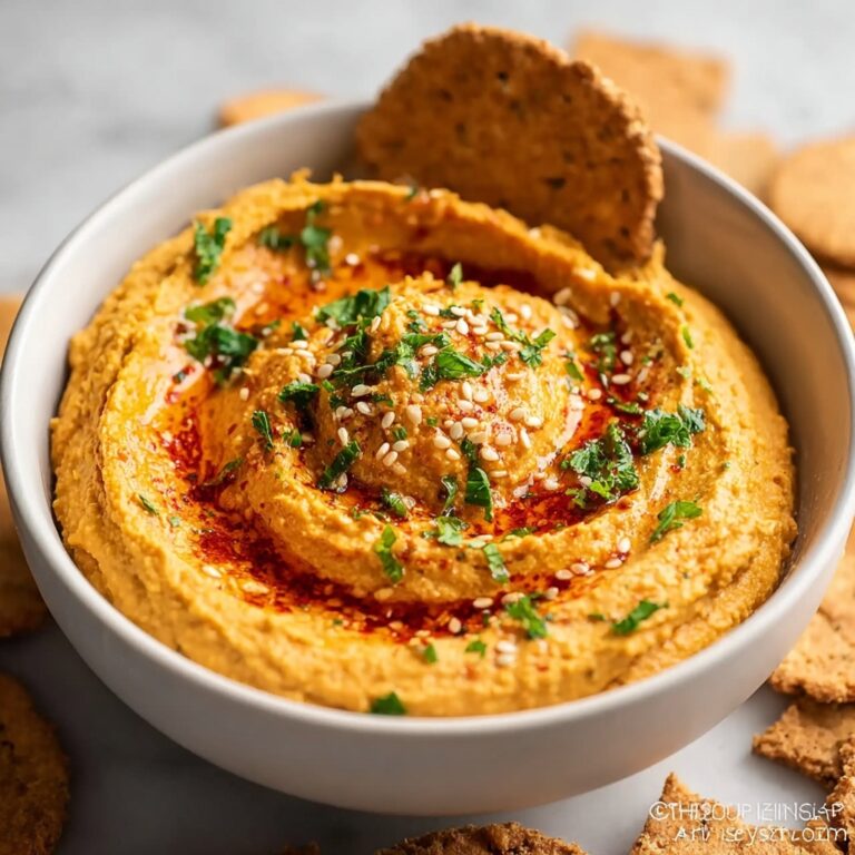 Buffalo Hummus with Blue Cheese Crumbles Recipe