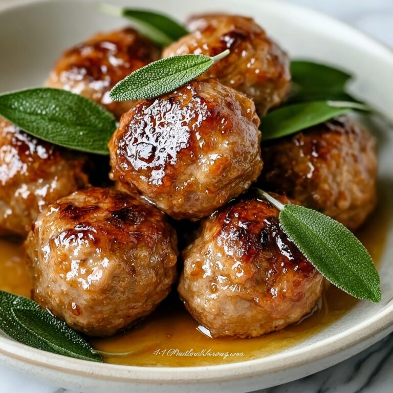 Honey-Glazed Turkey Meatballs with Sage Butter Recipe