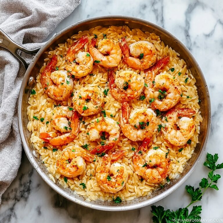 Garlic Butter Shrimp Scampi with Orzo Recipe