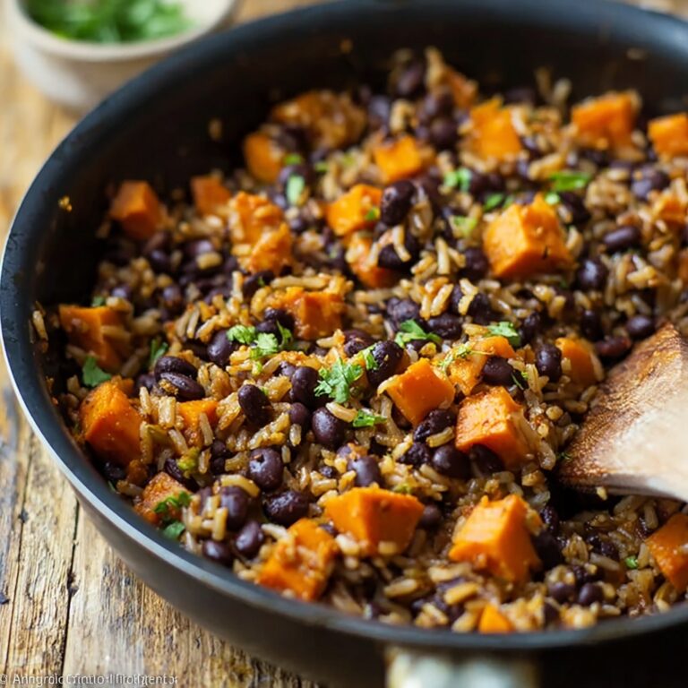 Southwest Sweet Potato, Black Bean, and Rice Skillet Recipe