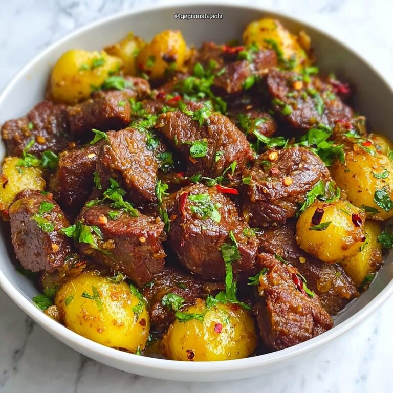 Garlic Butter Beef Bites with Potatoes Recipe