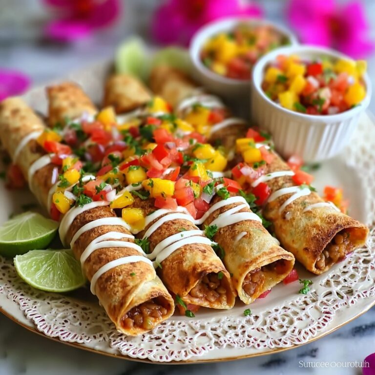 Crispy Lentil Taquito with Raw Mango Salsa Recipe