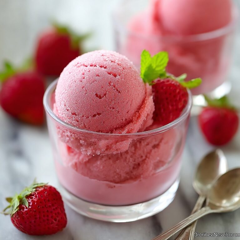 3-Ingredient Strawberry Sorbet: Healthy Summer Bliss Recipe