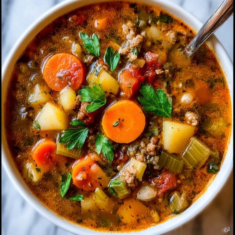 Savory Ground Turkey Vegetable Soup for Weight Loss Recipe