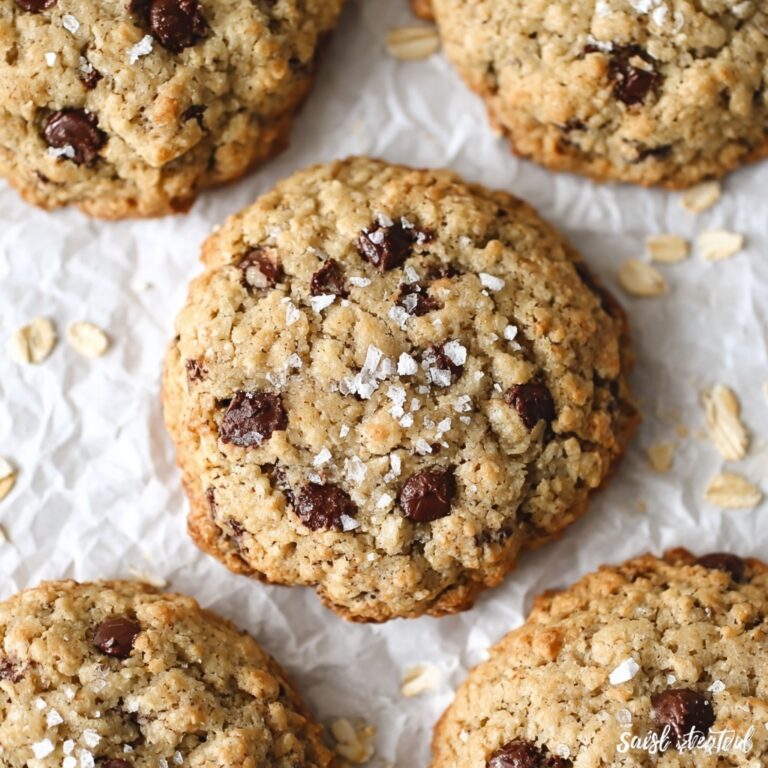 Vegan Oatmeal Chocolate Chip Cookies Recipe