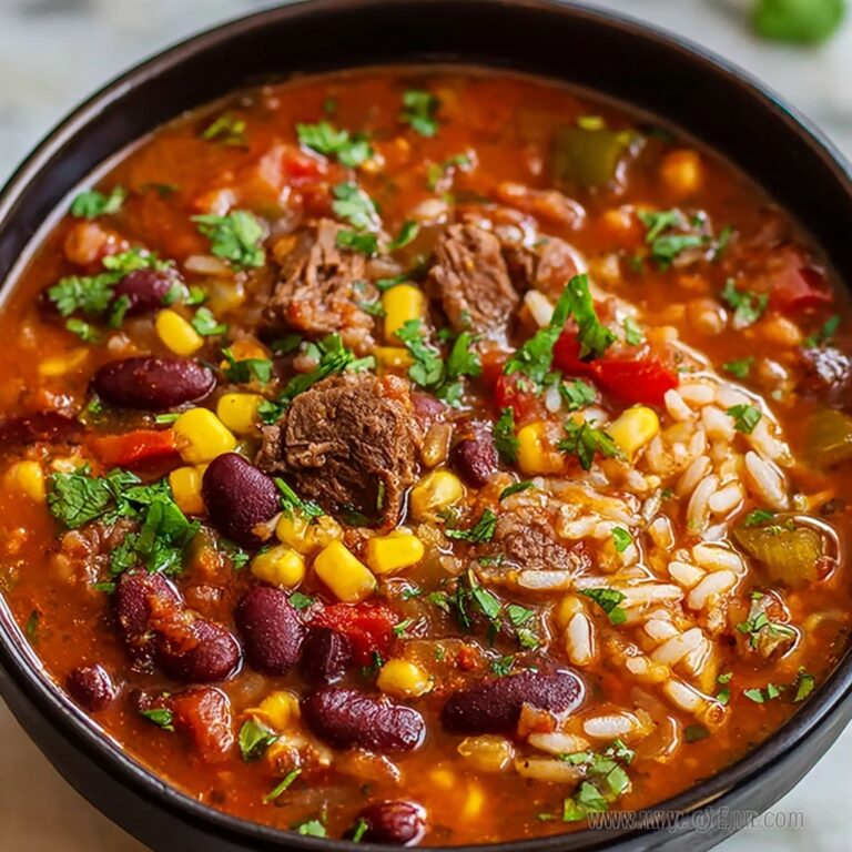Mexican Beef and Rice Soup Recipe