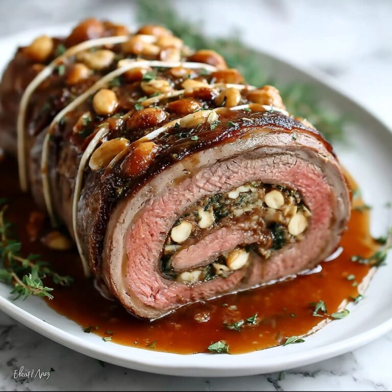 Chestnut-Stuffed Roast Beef Roll Recipe