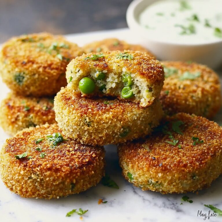 Crispy Lentil, Pea and Potato Cakes with Green Chutney Recipe
