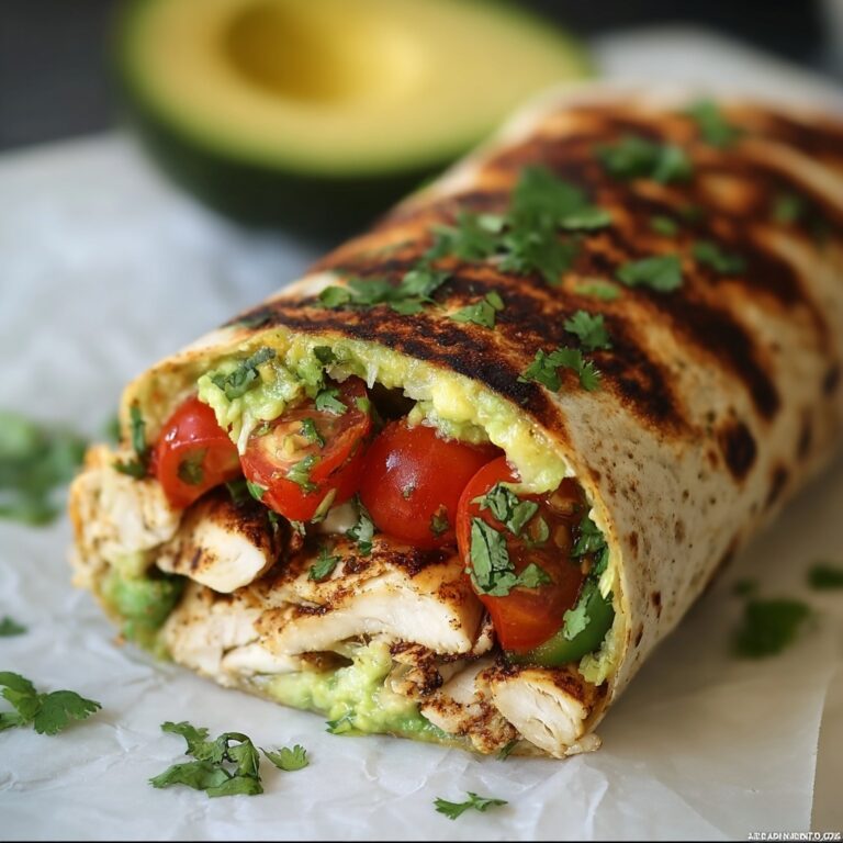 Quick & Easy Chicken Avocado Wrap Recipe