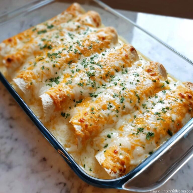 Chicken Enchiladas with White Sauce for Cozy Comfort Cooking Recipe